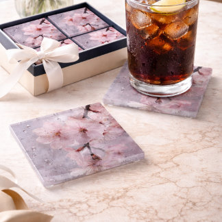 Dessous-de-verre En Verre Dessous de verre en verre rose Sakora – Dessin de 