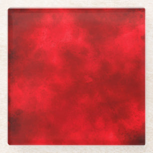 Dessous-de-verre En Verre Dessous de verre en verre rouge