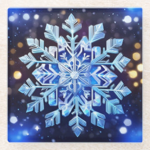 Dessous-de-verre En Verre Dessous de verre en verre Snowflake