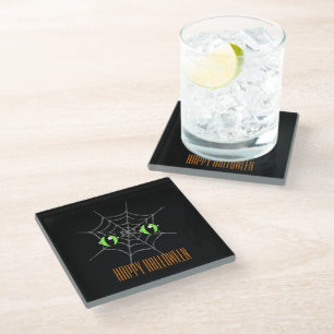 Dessous-de-verre En Verre Dessous de verre en verre Toile d'araignée grise e