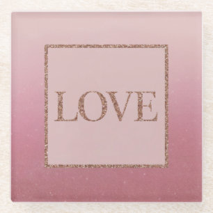 Dessous-de-verre En Verre Dessous de verre en verre vernis Luxe Pink Ombre R