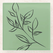 Dessous de verre en verre vert