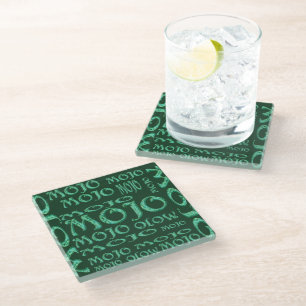 Dessous-de-verre En Verre Dessous de verre en verre vert Mojo