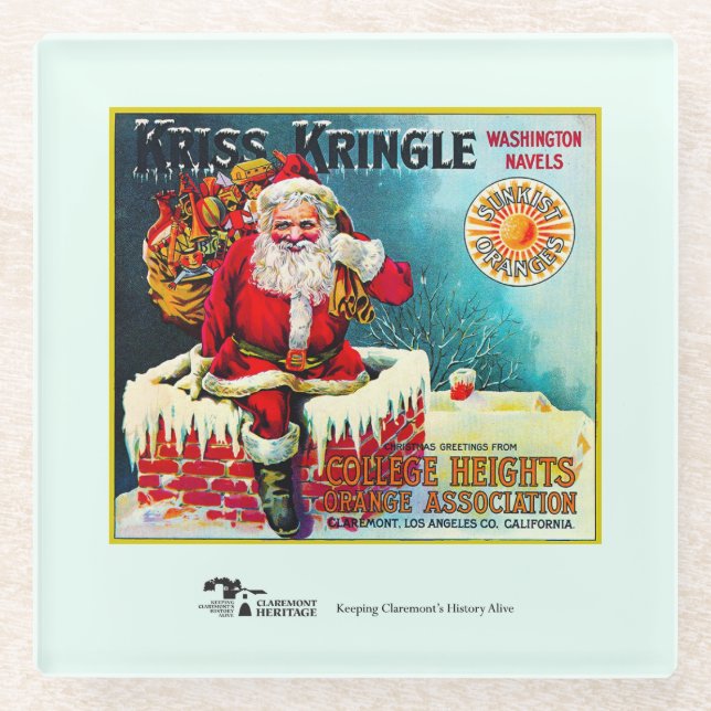 Dessous-de-verre En Verre Dessous de verre - étiquette de caisse de fruits C (Devant)