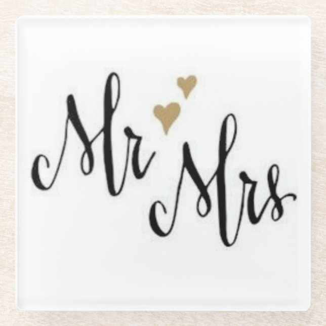 Dessous-de-verre En Verre Dessous de verre fiançailles et Mariage (Devant)