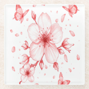 Dessous-de-verre En Verre Dessous de verre Fleuri Décor De Table Inspiré De 