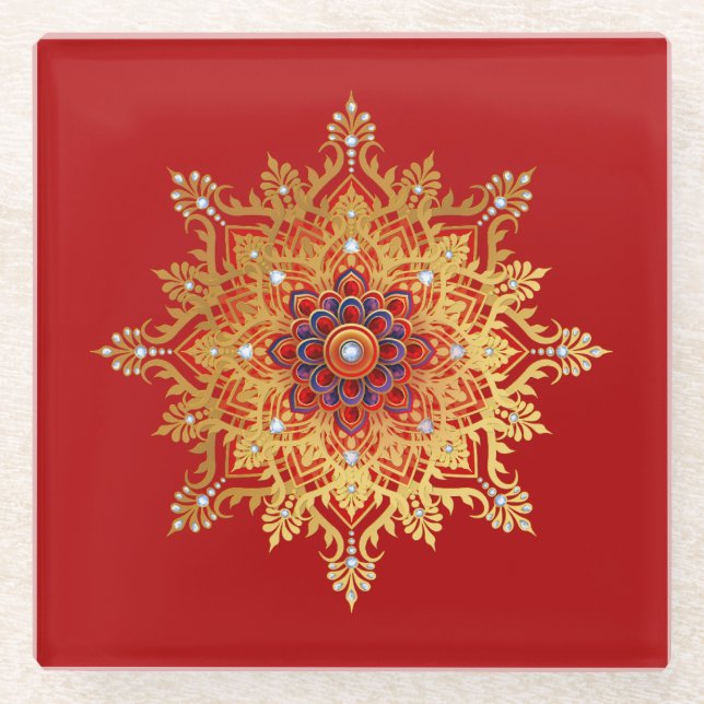 Dessous-de-verre En Verre Dessous de verre Gold Flake (Devant)