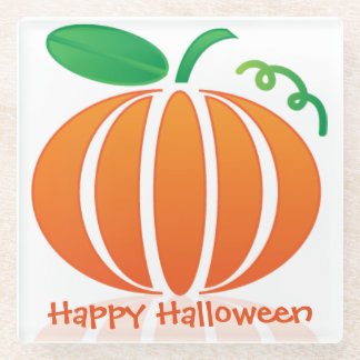Dessous-de-verre En Verre Dessous de verre Halloween citrouille