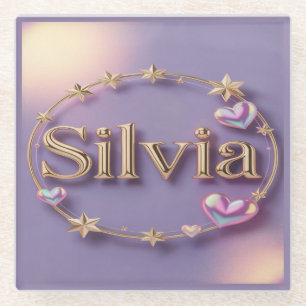 Dessous-de-verre En Verre Dessous de verre Lavender Gold Starry Silvia