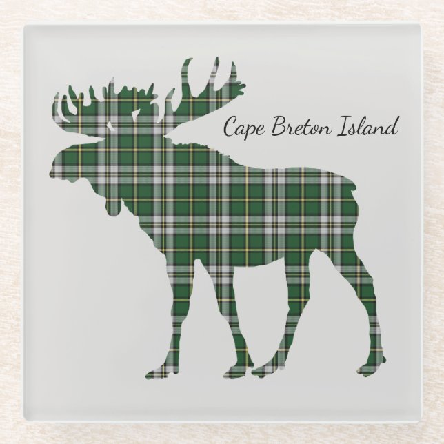 Dessous-de-verre En Verre Dessous de verre mignons de boissons de tartan (Devant)