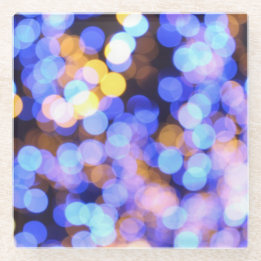 Dessous-de-verre En Verre Dessous de verre pour boisson Glamorous Blue Light