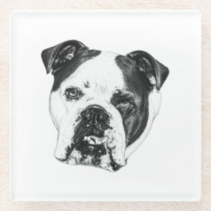 Dessous-de-verre En Verre Dessous de verre pour chien-taureau Ring-Safe