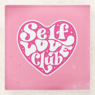 Dessous-de-verre En Verre Dessous de verre pour le Club d'Amour de Soi