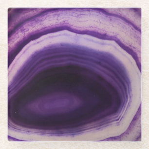 Dessous-de-verre En Verre Dessous de verre pourpres d'agate