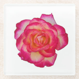 Dessous-de-verre En Verre Dessous de verre rose rose vibrant