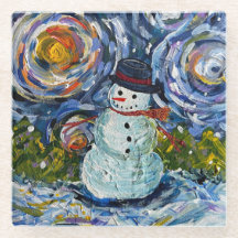 Dessous de verre Snowman