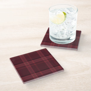 Dessous-de-verre En Verre Dessous de verre Tartan Motif en verre