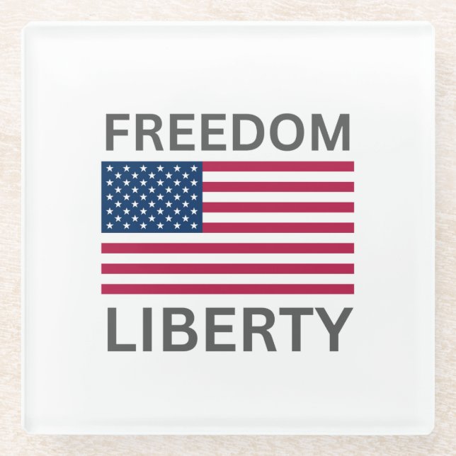 Dessous-de-verre En Verre DESSOUS DE VERRE US Flag Freedom Liberty™ (Devant)