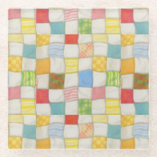 Dessous-de-verre En Verre DESSUS DE VERRE EN PATCHWORK FOU de la compagnie d