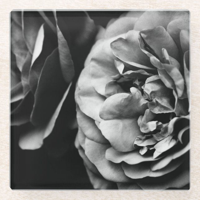 Dessous-de-verre En Verre deux roses (Devant)