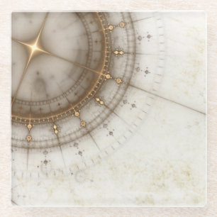 Dessous-de-verre En Verre Diagramme nautique antique, grunge