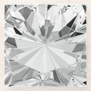 Dessous-de-verre En Verre Diamant réaliste : 3D Texture Gros plan