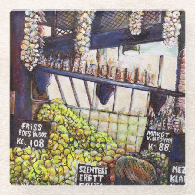 Dessous-de-verre En Verre Dimensions de curiosité (Devant)