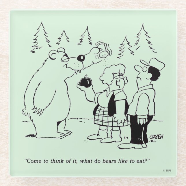 Dessous-de-verre En Verre Dîner d'ours (Devant)