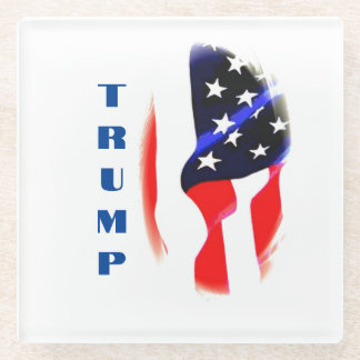 Dessous-de-verre En Verre Donald Trump American Flag Pop Art