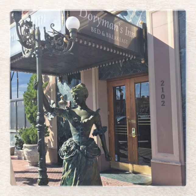 Dessous-de-verre En Verre Doryman's Inn, Newport Beach, Californie (Devant)