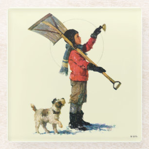 Dessous-de-verre En Verre Douche à neige