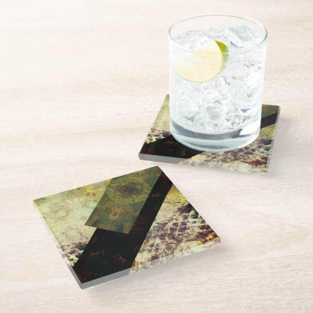 Dessous-de-verre En Verre dragon noir (Incliné)