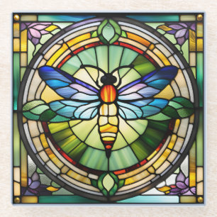 Dessous-de-verre En Verre Dragonfly en verre