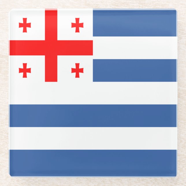 Dessous-de-verre En Verre Drapeau Adjara Patriotique (Devant)