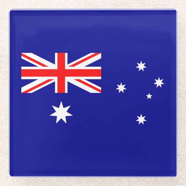 Dessous-de-verre En Verre Drapeau australien patriotique (Devant)