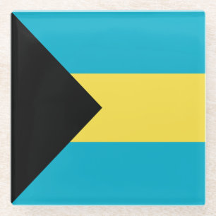 Dessous-de-verre En Verre Drapeau bahamien