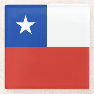 Dessous-de-verre En Verre Drapeau Chili