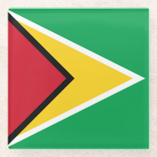 Dessous-de-verre En Verre Drapeau de la Guyane