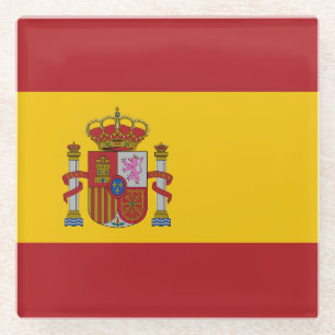Dessous-de-verre En Verre Drapeau de l'Espagne