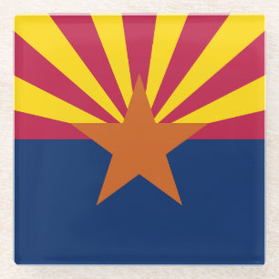 Dessous-de-verre En Verre Drapeau de l'État de l'Arizona