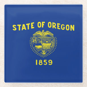 Dessous-de-verre En Verre Drapeau de l'État de l'Oregon