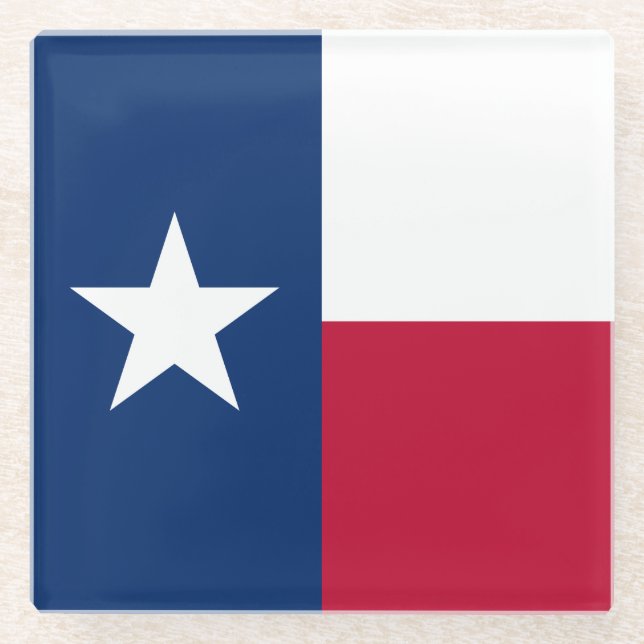Dessous-de-verre En Verre Drapeau de l'État du Texas (Devant)