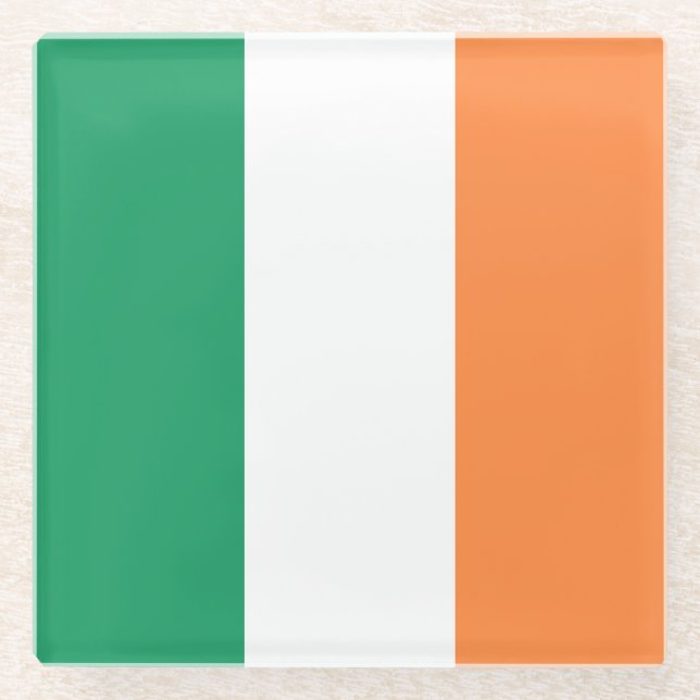 Dessous-de-verre En Verre Drapeau de l'Irlande (Devant)