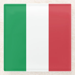 Dessous-de-verre En Verre Drapeau de l'Italie