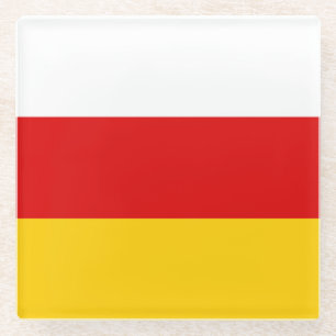 Dessous-de-verre En Verre Drapeau de l'Ossétie du Sud