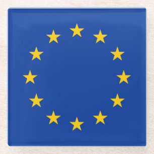 Dessous-de-verre En Verre Drapeau de l'Union européenne