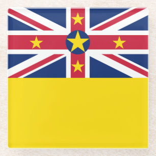 Dessous-de-verre En Verre Drapeau de Niue