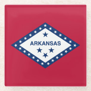 Dessous-de-verre En Verre Drapeau d'État de l'Arkansas