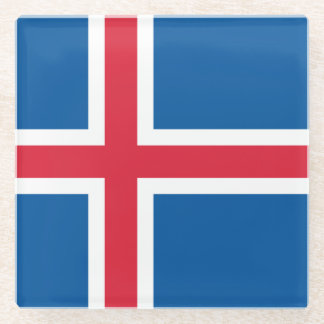 Dessous-de-verre En Verre Drapeau d'Islande