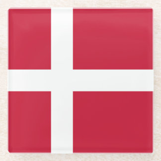 Dessous-de-verre En Verre Drapeau du Danemark